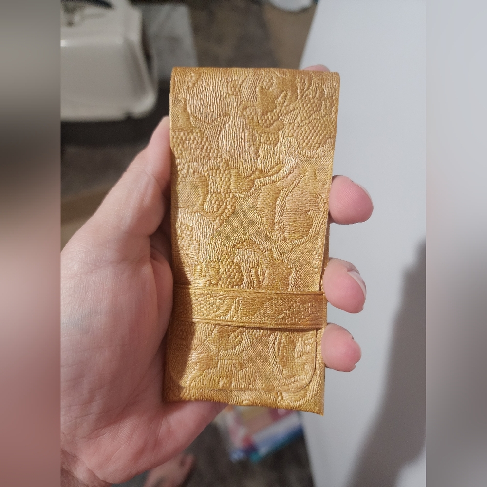 Vintage 1960s Gold Vinyl Holding Case